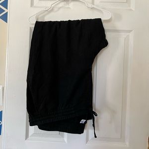 Black, wide leg full length linen drawstring pants from Old Navy